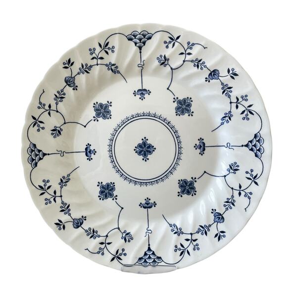 Queen's FINLANDIA Blue & White Floral Salad Plates 8in Set of 4 England NEW - Picture 11 of 16